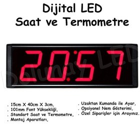 Resim Dijital Led Saat Termometre 101Mm Çok Renkli 