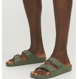 Resim Jack & Jones Erkek Jfwcroxton Çift Bantlı Sandelet Terlik 12204004 Haki 