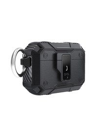 Resim Apple Uyumlu AirPods Pro Zore Airbag 35 Darbelere Karşı Dayanıklı Düğmeli Kılıf - Siyah 