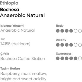 Resim Ethiopia Bochesa Anaerobic Natural - 250g / Moka Pot 