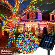 Resim 20/50/100/200/300 LED Güneş Enerjili Peri Işıkları, Güneş Enerjili Yanıp Sönen Yeni Yıl, Noel Festival Süslemeleri 