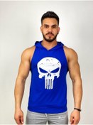 Resim BLACK - Punisher Kapşonlu Fitness Atleti 