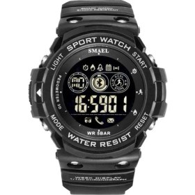 Resim Hanyang Siyah Erkekler Dijital Spor Erkek Saat Smael Marka Kahki Tarzı Açık Hava Moda Izle LED Ekran 1602 Bilek Saatleri Chronograph Otomatik Tarih (Yurt Dışından) 