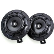 Resim Yaozixa 12v 115db 435/335hz Demir Çift Tonlu Otomobil Klöni - Elektrikli Araçlar, Motosikletler İçin 2 Adet Siyah 