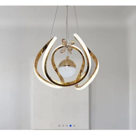 Resim Teknotrust Oturma Odası,yatak-Çocuk Odası Gold 3 Renk LED Avize 