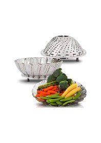 Resim Sebze Haşlama Sepeti Buharda Pişirme Aparatı Paslanmaz Çelik 