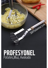 Resim Zhlhome Patates Ezici 304 Paslanmaz Çelik Havuç Muz Avokado Ezici 