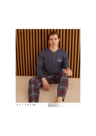Resim Pijamoni Erkek Süprem Uzun Kol İnce Pijama Takımı 6300 / 11 - 1 Adet 001 