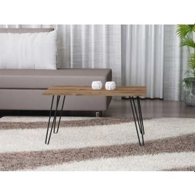 Resim Dekorister Deren Metal Ayaklı Orta Sehpa Ceviz 