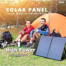 Resim Fogy Güneş Enerji Paneli 100W 1 Pd 2 Usb 1 Dc Çıkışlı Katlanır Portatif Solar Panel Taşıma Çantasıla 
