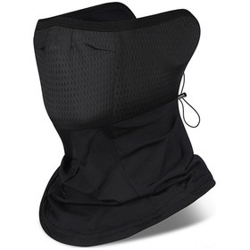 Resim Wezone Siyah Yazlık Güneş Engeli Buz İpi Bandana - Nefes Alabilir Bisiklet Turizm Balıkçılık Outdoor Maske 