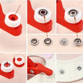 Resim ForWhat Büro Ev Ofis Hobi Atölyesi için Plastik Çıt Çıt Pensi Çıtçıt Takma Aleti 