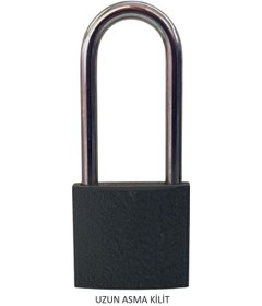 Resim Adilon Asma Kilit, 38 Mm Uzun Kancalı Gri 