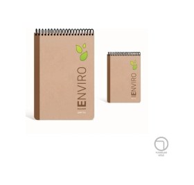 Resim Enviro Spiralli Kraft Sert Kapak Bloknot Not Defteri 17x24cm 100 Yaprak Çizgisiz 4 Lü Paket 5547 