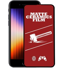 Resim iPhone Uyumlu SE 3 2022 Tam Kaplayan Mat Seramik Ekran Koruyucu 