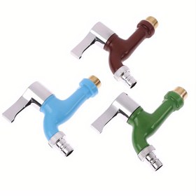 Resim Bahçe Balkonu Su Tap 1/2" Erkek Konu Yıkama Makinesi Musluğu Duvara Monte, Dayanıklı Plastik, Klasik Stil, Tek Delik Monte, Toplu Vana, Boyalı Bitiş, Kurulum Donanımı ile, Bahçe, Balkon ve Kullanım Bağlantısı için 