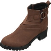 Resim Costo Shoes YSM26 Kahve Dana Nubuk Deri Rahat Şık Konforlu Taban Kadın Kışlık Bot 