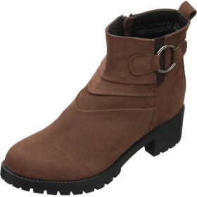 Resim Costo Shoes YSM26 Kahve Dana Nubuk Deri Rahat Şık Konforlu Taban Kadın Kışlık Bot 