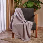 Resim Nuvomon Müslin Koltuk Şalı - Gri - 100x110 cm 