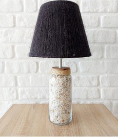 Resim Retro Now Dolomid Doğal Taş Cam Ayakli Abajur 