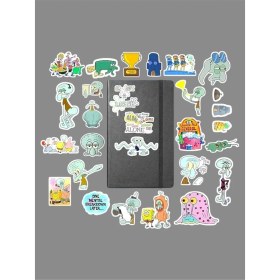 Resim Squidward Paketi/bullet Journal Defter Çıkartma Ajanda Laptop Etiket 