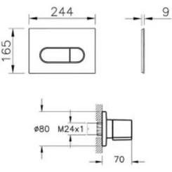 Resim Vitra Root Round 800-2036 Kumanda Paneli ve Stop Valf Seti, Mat Siyah (740-2280, A41461GR) 