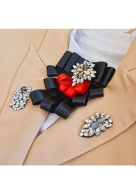 Resim Vaoov 3 Lü Set Özel Seri Yaka Broş, Yaka İğnesi , Taşlı Tasarım, Hediyelik , Yaka Çiçeği Siyah 