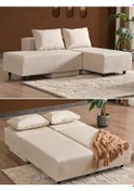 Resim Kagu Corner Poly-m Köşe Takimı-Kanepe-Yatak-Dinlenme 4 Farkli Model Tek Modül Krem 