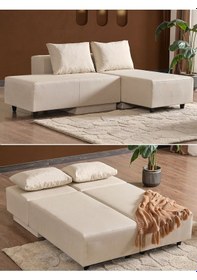 Resim Kagu Corner Poly-m Köşe Takimı-Kanepe-Yatak-Dinlenme 4 Farkli Model Tek Modül Krem 