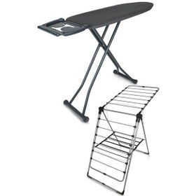 Resim Perilla Silvia Ütü Masası Ironika Kalın Borulu Kurutmalık Set - Antrasit Antrasit 