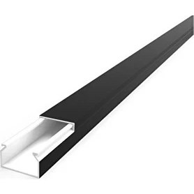 Resim Mutlusan Kablo Kanalı 12 X12 Siyah Yapışkanlı 2 Metre (10 Lu Paket) 