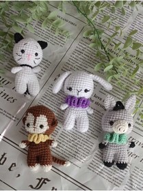 Resim designbyoykum Amigurumi Organik Örgü Hayvan Oyuncak Uyku Arkadaşı (AYICIK, KEDİ, TAVŞAN, SIPA, MAYMUN, TİLKİ) 
