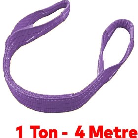 Resim Badem10 Polyester Spanzet Sapan Lila Renk 1 Ton 4 Metre Sağlam Yük Kaldırma Taşıma Indirme Halat 