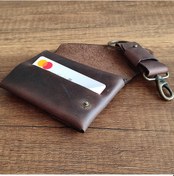 Resim Sumerian Leather Craft Minimalist Deri Cüzdan 