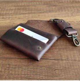 Resim Sumerian Leather Craft Minimalist Deri Cüzdan 