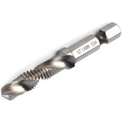 Resim Jeemson Hss M8 Tako Ve Delme Birleşik Uç, Yumuşak Metal/alüminyum/çelik İçin Otomatik Merkezleme, 6.35mm Altıgen Sap 