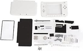 Resim 3DS LL için Replecement Durumda, Tam Konut Case Kapak Kabuk Onarım Parçaları Komple Yedek Kiti 3DS XL Beyaz 