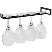 Resim Asılı Şarap Kadehi Rafı - Raylı Şarap Kadehi Rafı, 4 Şarap Kadehi Tutar - Wellngs 