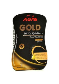 Resim Agiss Gold Yüz Bölgesi için Sir Ağda Bandı 24'lü + Temizleme Mendili 4'lü 