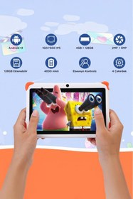 Resim Torima Tablet 4GB 128GB Kılıf Hediyeli Çocuk Tableti T15 Pembe 