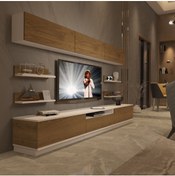 Resim Decoraktiv Trendstyle 8ys Mdf Tv Ünitesi Tv Sehpası - Beyaz - Pera 