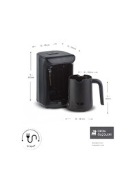 Resim Karaca Hatır Közde Türk Kahvesi ve Türk Kahve Makinesi Krem 5 Fincan Kapasiteli Bol Köpüklü 