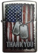 Resim Zippo Çakmak 56161 American Flag Thank You Design 