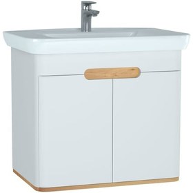 Resim Vitra Sento 60785 Lavabo Dolabı Kapaklı 80 Cm Mat Beyaz Çok Renkli 
