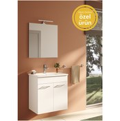 Resim VitrA Ardea 67074 Banyo Dolabı Seti Kapaklı 60 Cm Parlak Beyaz 