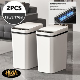 Resim 2 adet Akıllı Çöp Kutusu, Kontaktsız Otomatik Sensör Tipi, Kompakt ve Ultra-İnce Çöp Kutusu, Akıllı Elektrikli Dar Çöp Kutusu, Yatak Odaları, Ofisler ve Mutfaklar için Uygun, Hareket Sensörlü Çöp Kutusu, Mutfaklar, Banyolar, Yatak Odaları, Çamaşır Odaları, Ofisler ve RV'ler için Uygun 