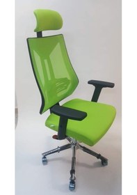 Resim Datça Fileli Müdür Koltuğu Ofis Koltuğu Bilgisayar Koltuk Çalışma Koltuk Yeşil 