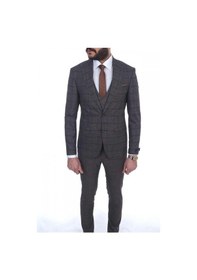 Resim Jan Carlucci Slimfit Yelekli Drop 6 Takım (476562242) Açık Kahverengi 