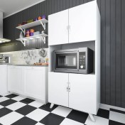 Resim Gökberk GB-2003 Mikrodalga Fırın Bölmeli Çok Amaçlı Dolap %100 Mdf 