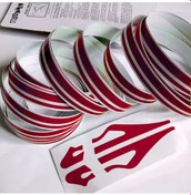 Resim 12mm Çift Şerit Kırmızı Folyo Yapışkan Bant Araba Gövde Şerit Kaplama 